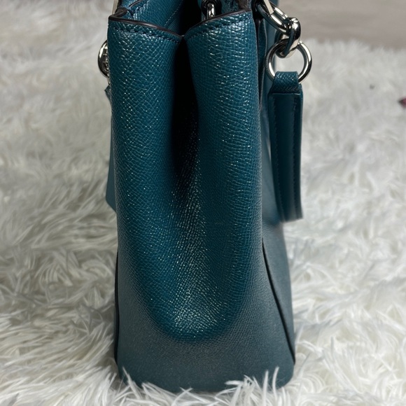 Coach Mini Christie Carryall in Metallic Dark Teal - Picture 4 of 13